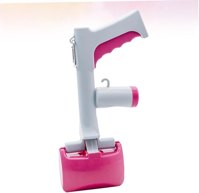SEWOART Poop Scoop Handle Waste Pickup Shovel for Dogs and Cats Outdoor Cleaning Tool Rosy Easy One-Handed for Quick Cleanups
