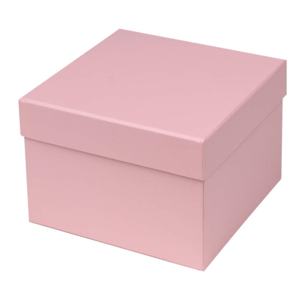Briful Square Gift Boxes with Lids Set of 4 Pink Gift Box Assorted Sizes Nesting Gift Boxes for Presents Birthday Bridesmaid Wedding Valentines Christmas Party Favor Boxes
