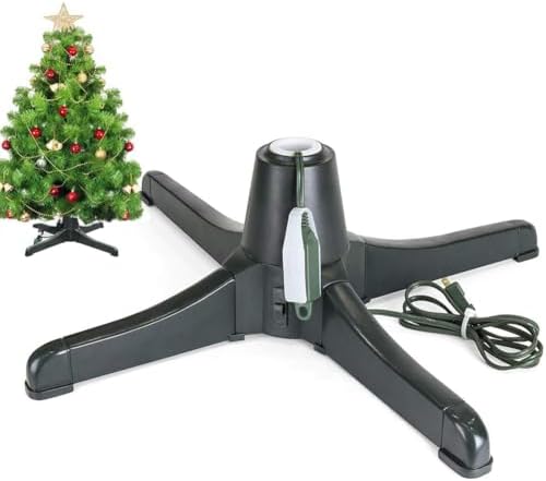 360 Degrees Rotating Christmas Tree Stand, Electric Foldable Artificial Christmas Tree Base Stand, Suitable for Home, Shopping Mall