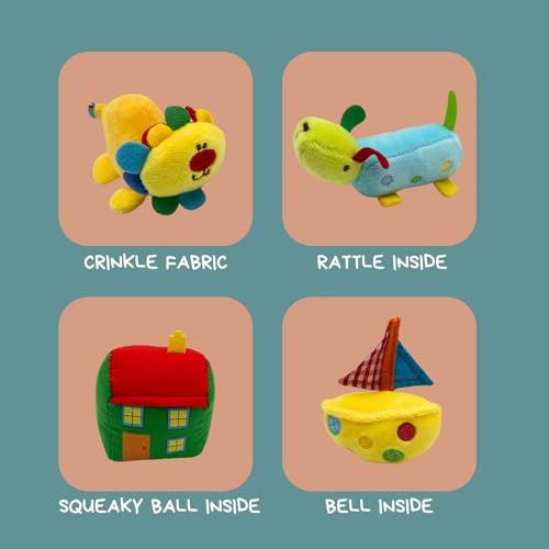 Whats Inside Box - What's in the Box Toy - 7 Surprise Pieces - Educational Sensory Toys, 7" Square, Larger and More Pieces Than Most, Perfect Size for Small Hands, for Babies, Toddlers