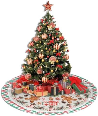 Christmas Tree Skirts Printed Tree Skirt 30" Gorgeous Xmas Holiday Party Ornaments Keepsake Gift