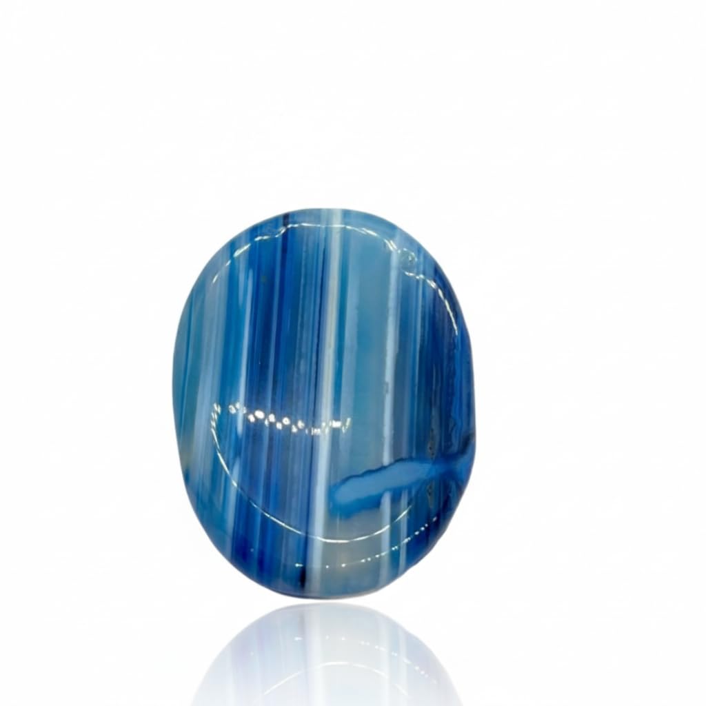 Blue Agate Thumb Worry Stones Metaphysical Gemstone Crystal Healing Reiki Men Women Gift FENG Shui Positive Energy Love Wellness Palm Stones Wicca Powerful