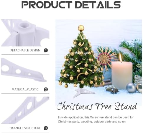 Toddmomy Christmas Tree Holder Stand with Triangle Structure, Plastic Base