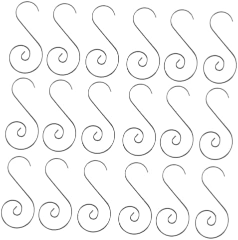 Amosfun 100pcs Metal Christmas Hooks Hangers for Tree Decorations Kitchen Home Use Space-Saving Design for Ornaments Stockings and Accessories