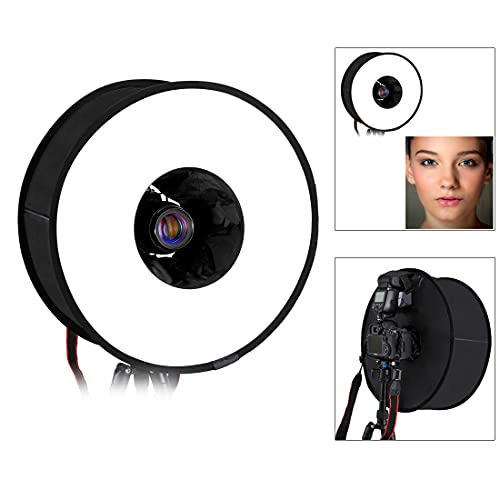 PULUZ Round Flash Softbox Diffuser 18inches / 45cm Portable Ring Flash Diffuser Soft Box for Speedlight Macro Portrait Shooting Photography Studio Light Modifier - size: 18"/45cm