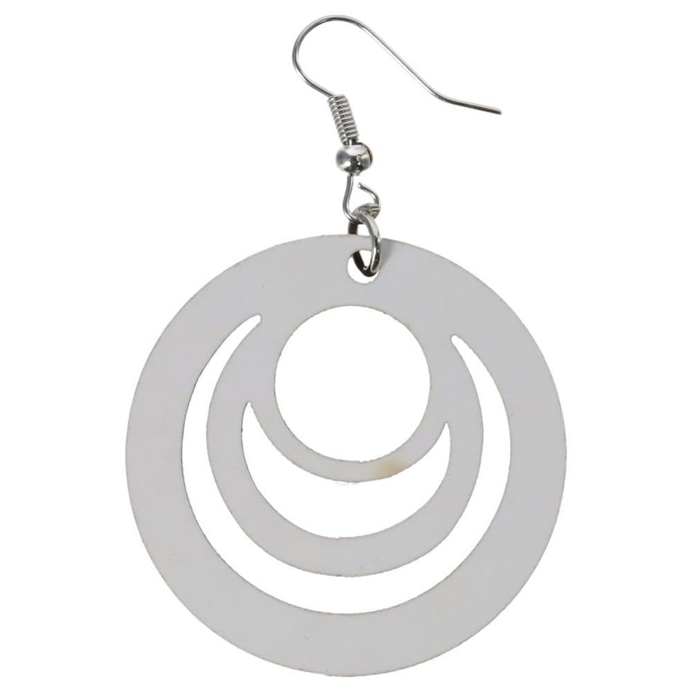 diyhub 30 Set Sublimation Blank Hollow Round Earrings Unfinished Teardrop Dangle Earrings Pendant for DIY Jewelry Making