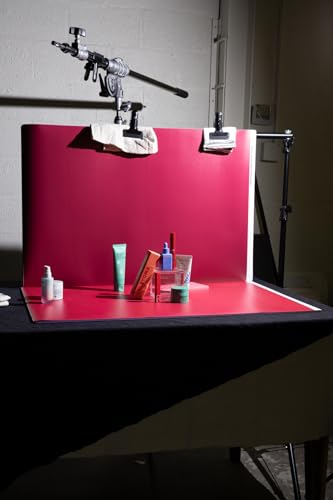 Bessie Bakes Berry Magenta Solid Color Roll-Up 2 Feet x 3 Feet Photography Backdrops 2 Pack - color: Raspberry Wine, Claret