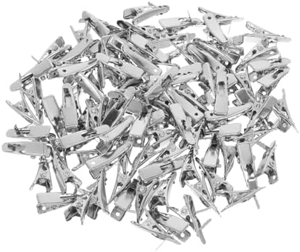 GLEAVI 100pcs Alligator Clips for Christmas Ornaments Fish Mouth Clamps for Wreaths and Tree Decorations for Holiday DIY Crafts and Floral Arrangements