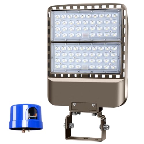 200W LED Parking Lot Lights Commercial Area Security Parking Lot Light with Dusk to Dawn 5000K 30000LM Trunnion Mount IP65 Waterproof 85-277V for Driveways Garage - size: 200W Trunnion Mount