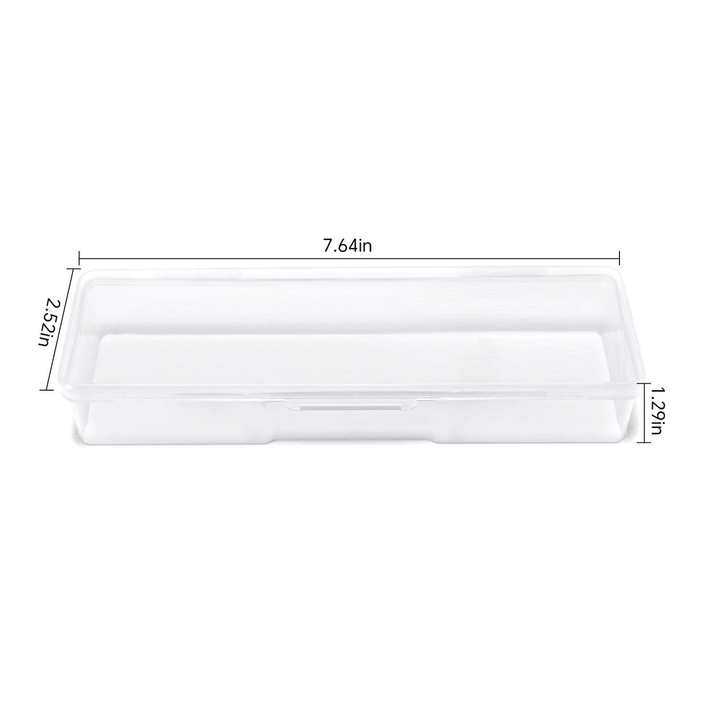 siyuwuro 4Pcs Transparent Storage Boxes For Nail Tool Professional Pedicure Manicure Tools Set Plastic Nail Art Tool Box Storage Case Nail Supplies, White