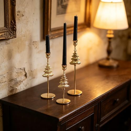 Stand Christmas Tree Metal Decor Piece, Gold L