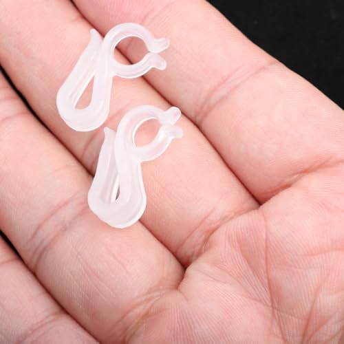 OUNONA 120pcs S-Shaped Outdoor Light Clips for String Lights and Christmas Tree Ornaments, Plastic Heavy Duty Hooks Prevent Falling, for Organizing Decorations in Bathroom or Kitchen
