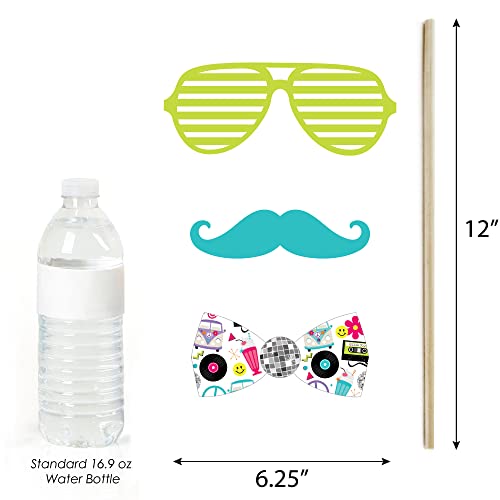 Big Dot of Happiness Through The Decades - 50s, 60s, 70s, 80s, and 90s Party Photo Booth Props Kit - 20 Count - color: Through the Decades