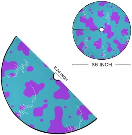 36 Purple Blue Halloween Christmas Tree Skirt Mat 3