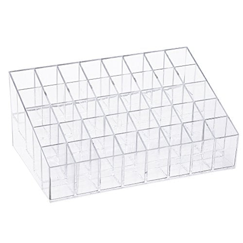 HBlife Lipstick Holder - 40 Space Clear Acrylic Lipstick Organizer Display Stand for Cosmetics, Makeup, Brushes, Bottles and More