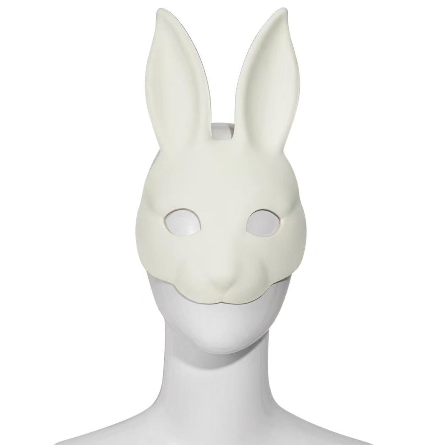 Yamoloz White DIY Bunny Mask for Costume Party or Festive Events 2 Pcs