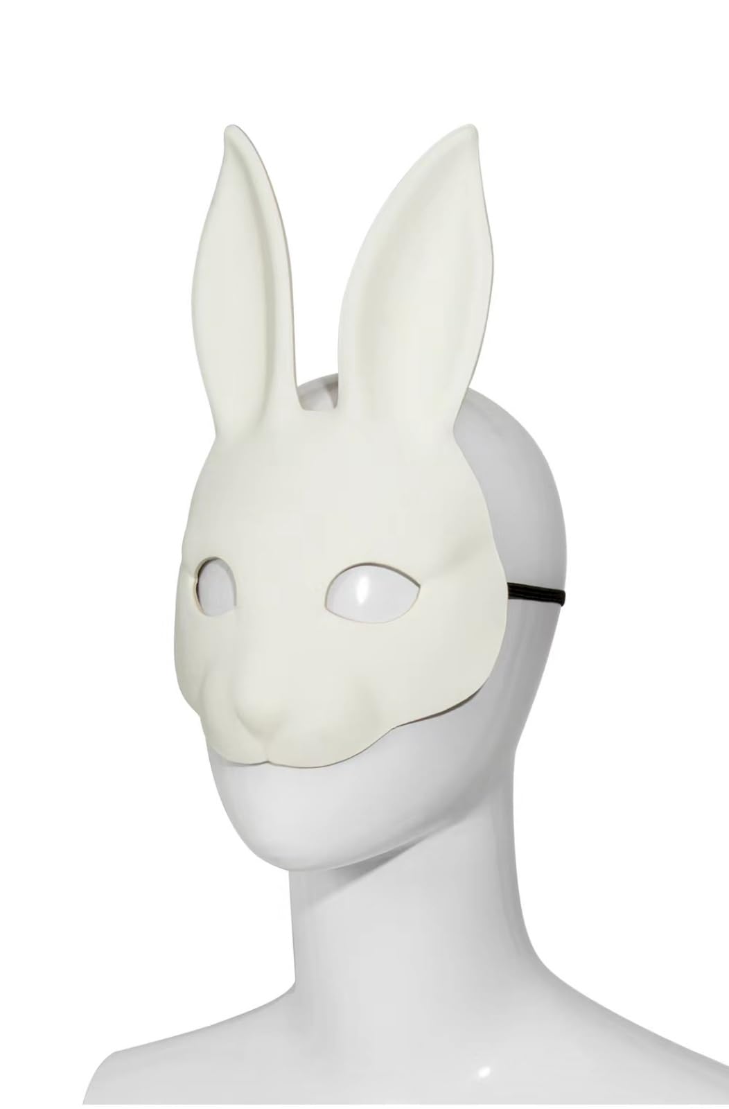 Yamoloz White DIY Bunny Mask for Costume Party or Festive Events 2 Pcs