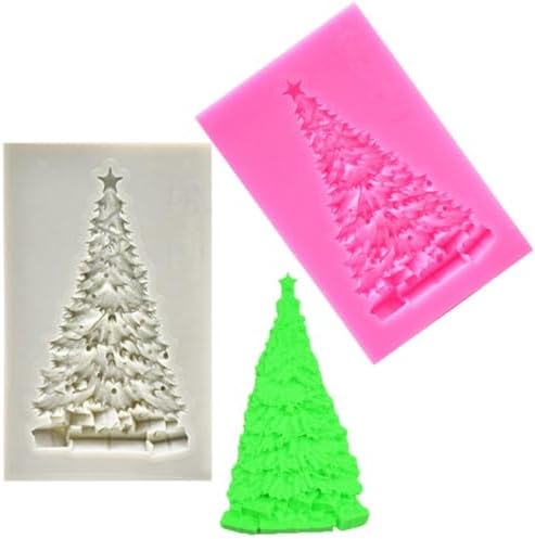 Christmas Silicone Baking DIY Multiple Deco Cake Fond Chocolate Selected Wood These Pend Are Designed for Durability Ensu That They Can Baking Silicone (Big gray Christmas tree)