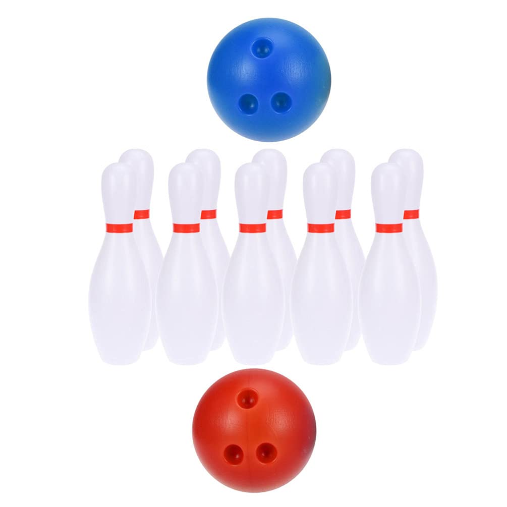 Toyvian 2Set Dollhouse Miniature Bowling Ball Set Miniature Dollhouse Bowling Game Toy Mini Desktop Tabletop Toy for Decoration Accessories