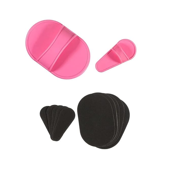 Smooth Away Facial Hair Remover Pads Exfoliation Kit for Women Girls, Smooth Legs and Facial Hair Removal Pads in 2 Sizes, Fine Black Sandpaper for Lips and Skin, Hair Removal and Exfoliation Kit
