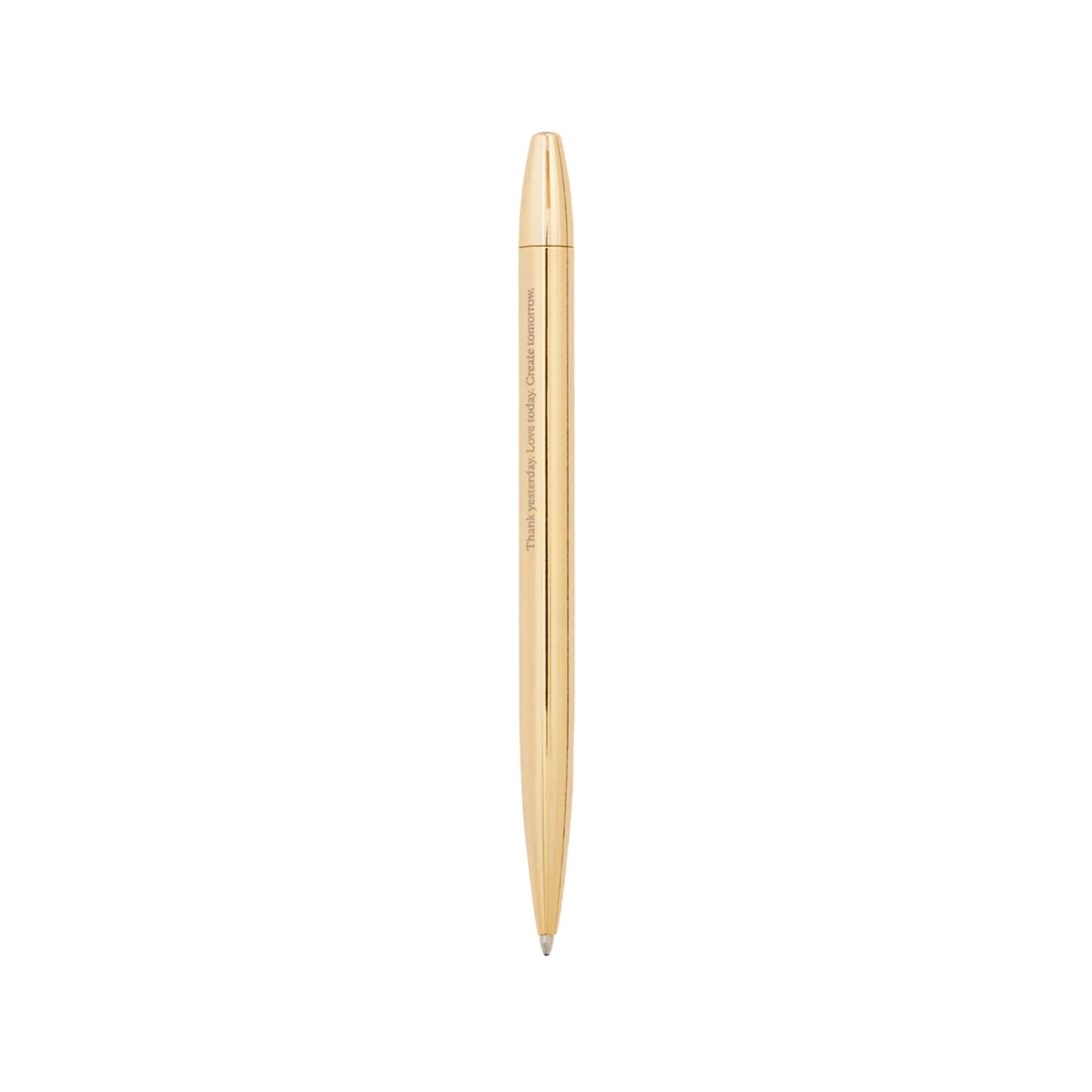 Intelligent Change Engraved Gold-Plated Inspirational Pen, Thank Yesterday Love Today Create Tomorrow - Luxury Gift for Women and Men