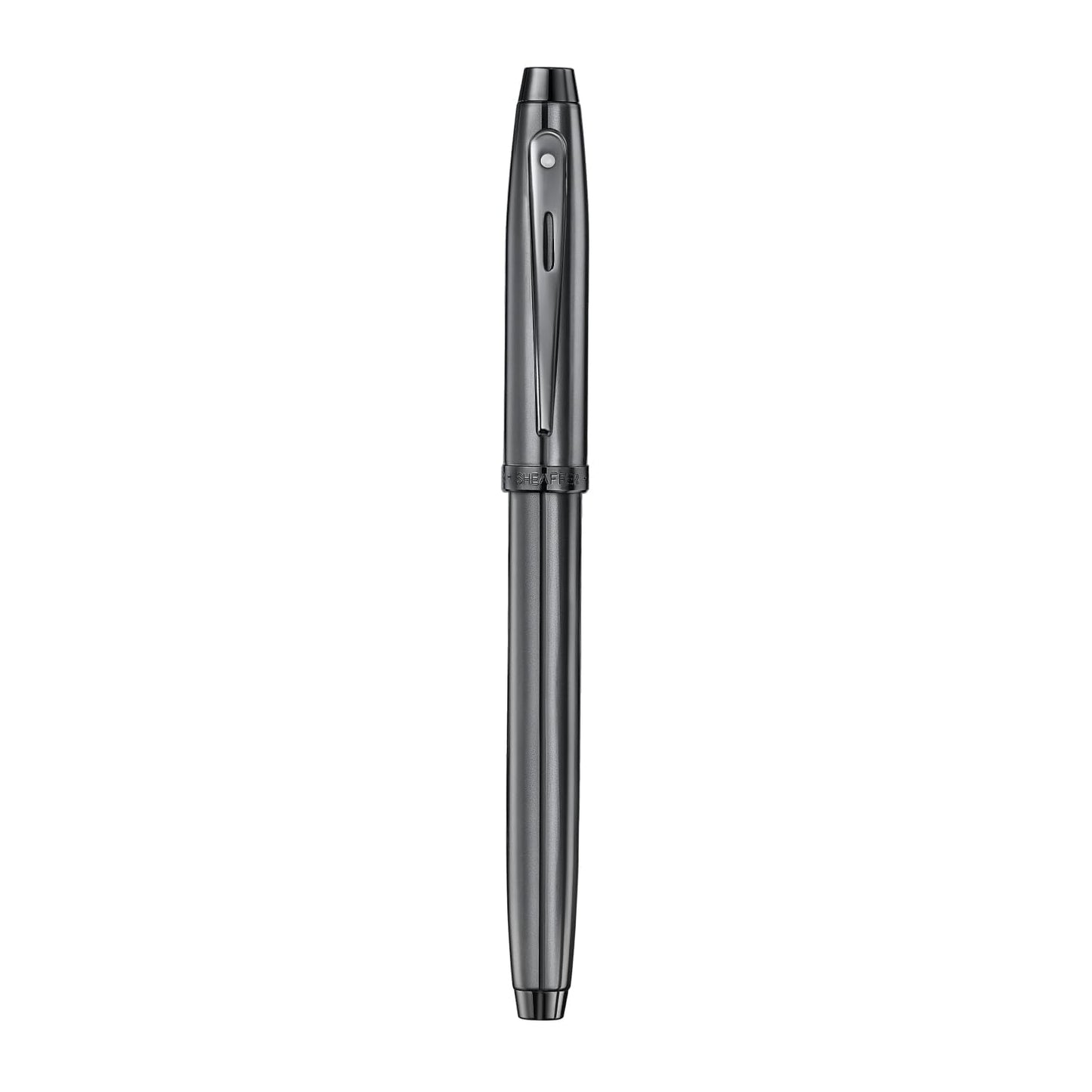 Sheaffer 100 Rollerball Pen | E9375 Ionic Shiny Grey Gunmetal with PVD Trims | Premium Rollerball Pen