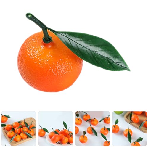 LUOZZY 20pcs Realistic Artificial Oranges Fruit Models Home Decor Photography Props Party Centerpieces Decorative Fake Fruits for Table Display and Styling