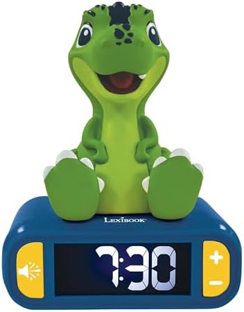 LEXiBOOK, Dinosaur Nightlight Alarm Clock, RL800DINO