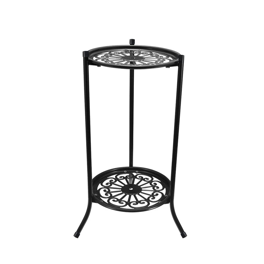 GOWENIC Heavy Duty Potted Plant Stand, Double Layer Metal Flower Pot Rack for Indoor Outdoor, Plant Rack for Patio Balcony