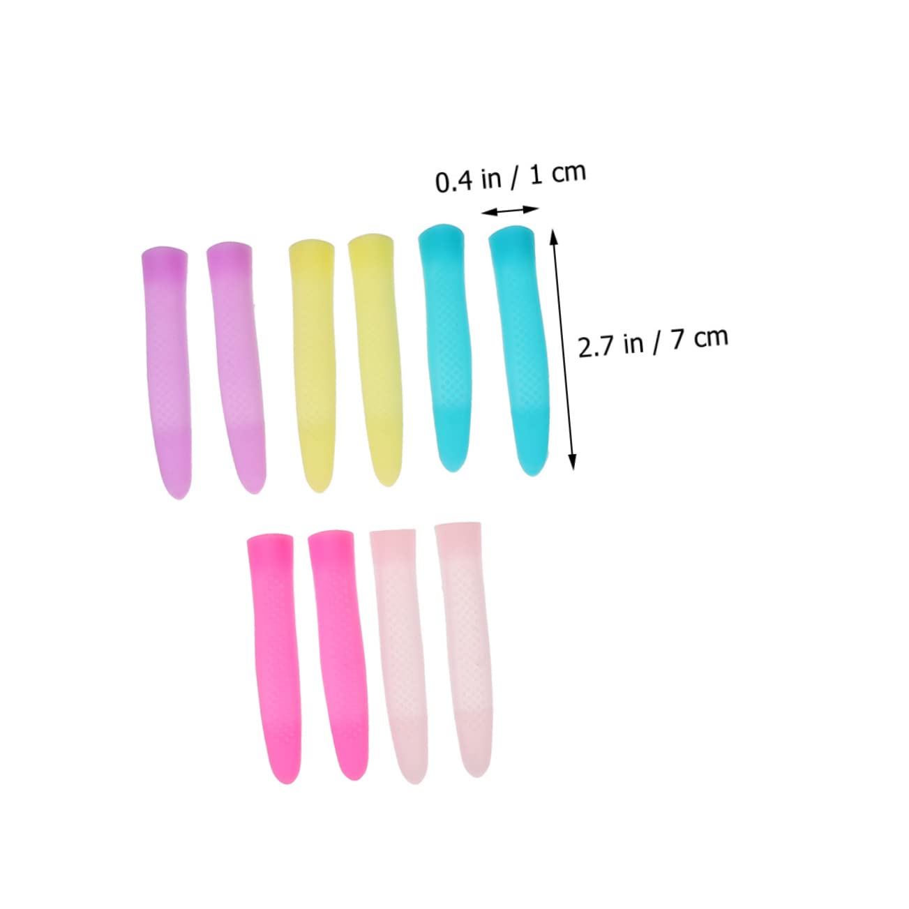 DOITOOL Silicone Anti-Slip Handle Covers for Cuticle Scissors Nail Trimmer Sleeves 6 Pairs Comfortable Grip Protective Nail Art Accessories for Manicure Tools