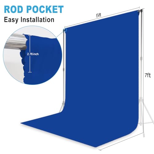 Blue Background Cloth Photography Props 5x7ft Royal Blue Background Props for Character Commodity Shooting LY99 - color: Blue, size: 5X7 FT