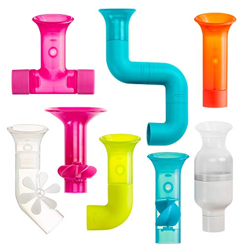 Boon Bundle Baby and Toddler Bath Toys - Includes Boon Pipes, Cogs, and Tubes Bathtub Toys - Toddler Sensory Toys - Multicolored - 13 Count - Ages 12 Months and Up