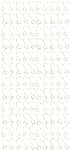 120PCS Ornament Hooks, Christmas Ornament Hangers Stainless Steel Star Shaped Hangers for Christmas Tree Decoration New Year Party