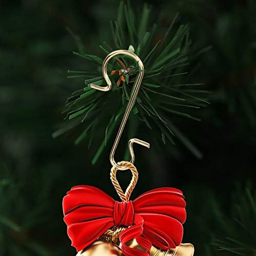 Zopsc Metal S Shape Hooks, 100pcs for Christmas Tree (Gold)