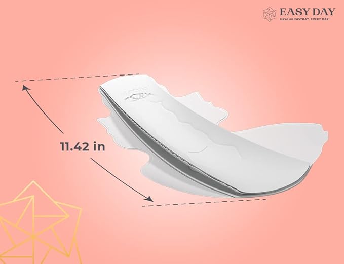 EASYDAY Heavy Flow(2-in-1 Period & Light Bladder Leakage Feminine Pads) with Wings, Sensitive Skins, Unscented, Breathable, Ultra Thin Innovative Leak Guard, Individually Wrapped [Patented] (28)