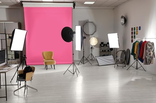 Denny Manufacturing - Seamless Paper Backdrop for Photography, Dark Pink Seamless Paper Roll - Deep Pink (53 in x 36 ft) Includes Free Roll Black Gaffer Tape (2 in x 13 ft) - color: Deep Pink, size: 53 in x 36 ft