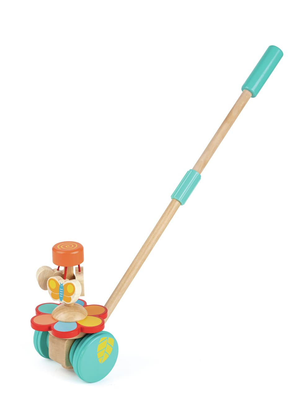Hape Dancing Butterflies Push and Pull Toy, Assorted Colors, 12+ Months, L: 4, W: 6.9, H: 22.2 inch