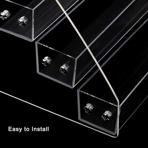 SOUJOY 7 Tier Sunglass Organizer Stand, Acrylic Sunglass Holder, Clear Nail Polish Display Stand, Eyewear Countertop Storage Tray for Highlighting Glasses, Makeup, Essential Oil
