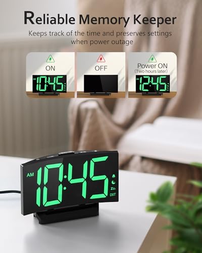 GOLOZA Digital Alarm Clock for Bedrooms, Digital Clock for Kids