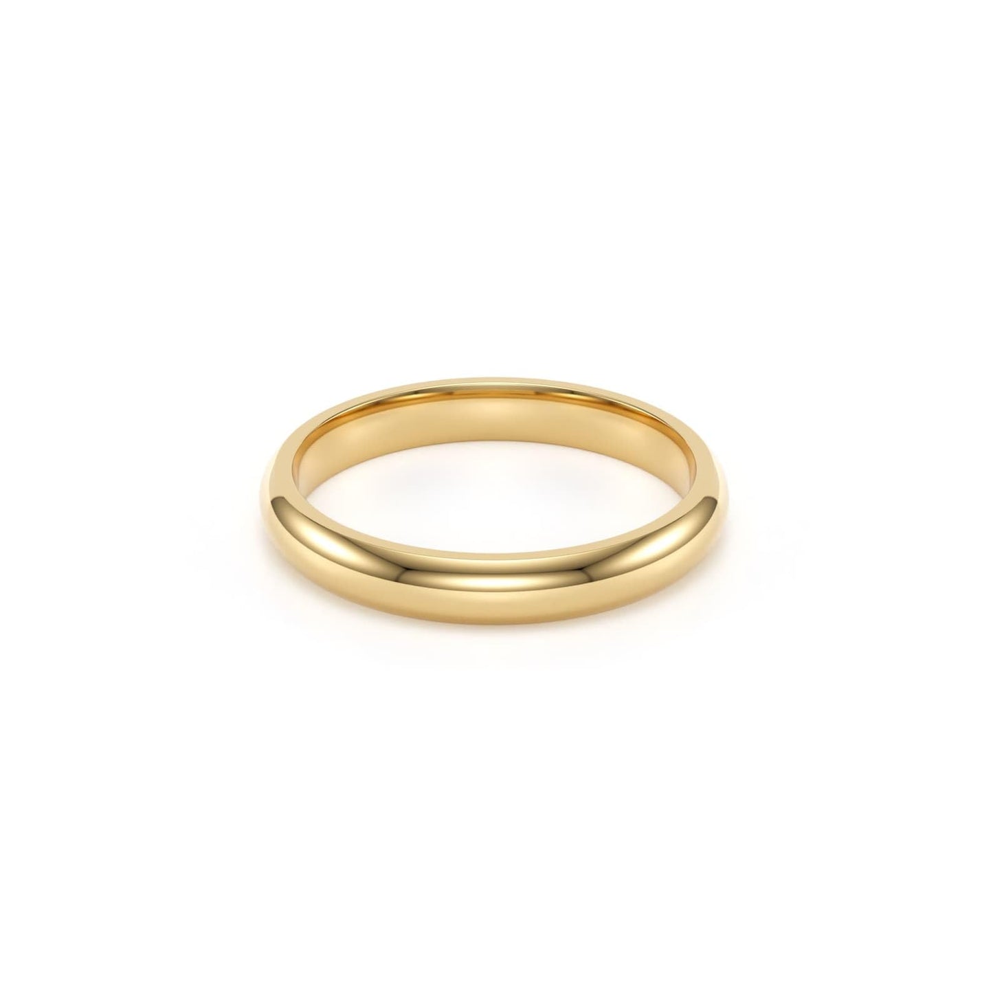SHOP WGS 4mm 14K Solid Gold Wedding Band for Men & Women - Italian Real 14K Gold Plain Rings for Men - Solid Gold Wedding Bands Size 5