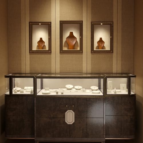 Solid Wood Jewelry Bust Necklace Display Showcase Jewelry Necklace Stand Display Holder(H9.76) - color: H2