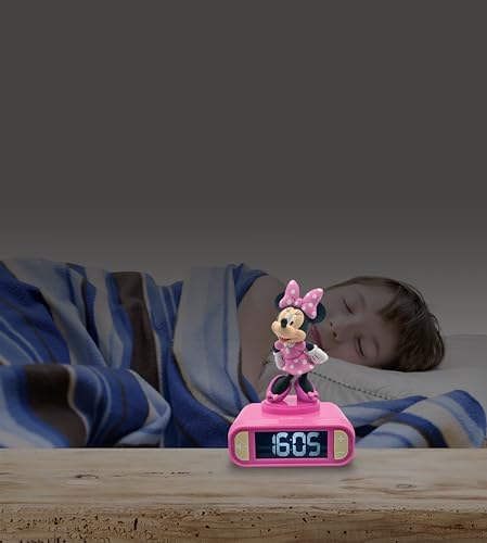 LEXiBOOK, Minnie Nightlight Alarm Clock, RL800MN