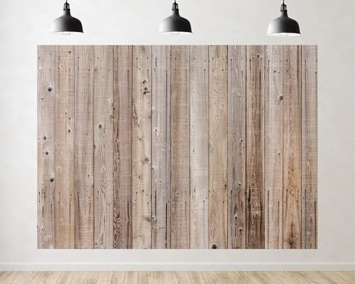 Trykid 10x8ft Natural Wood Plank Texture Brown Beige Backdrop Rustic Wooden Surface Photography Background Home Wall Decor Tapestry Party Decoration Photo Studio Prop Fabric - size: 10x8ft