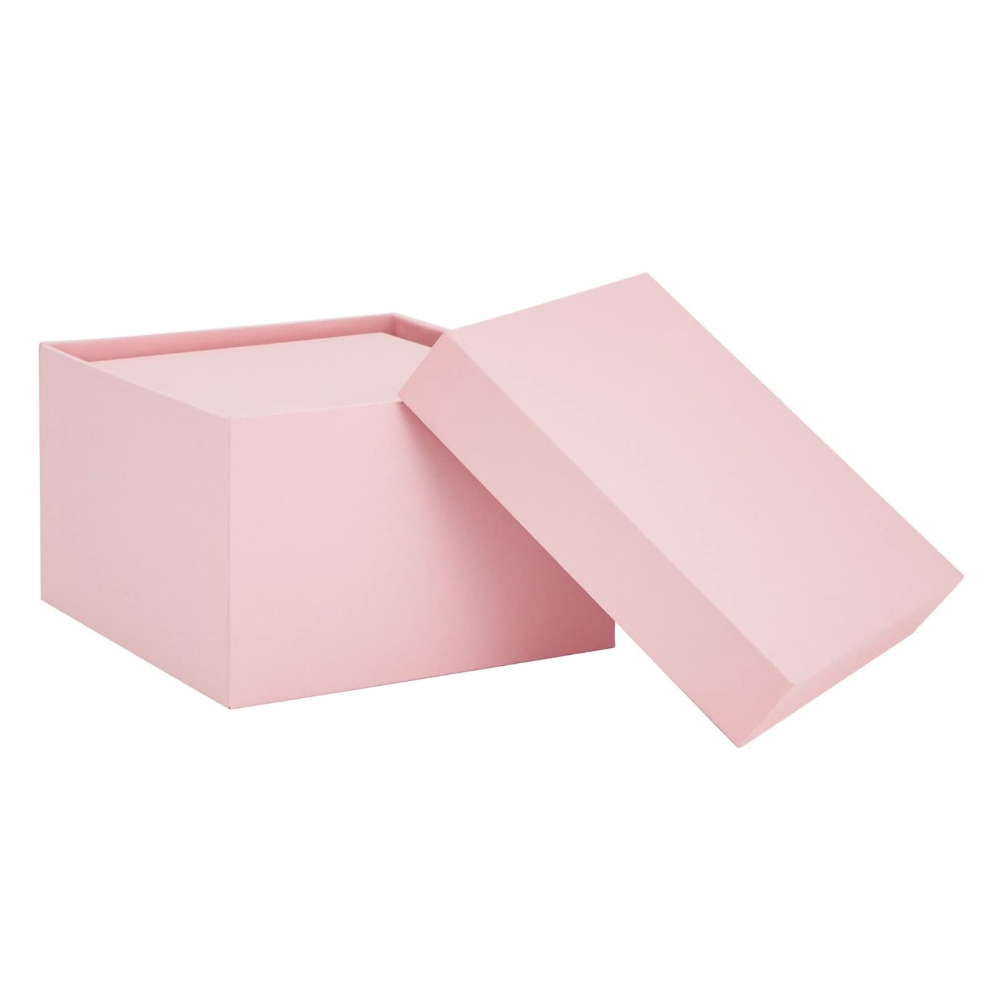 Stockroom Plus Gift Box Set - 4 Piece Assortment, Pink - Nesting & Stackable Pink Square Boxes with Lids for Weddings, Birthdays & Favors