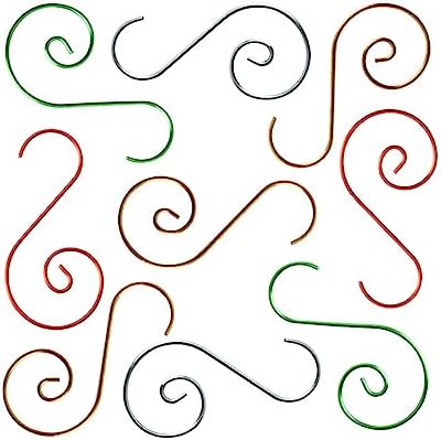 TITA-DONG 80PCS Christmas Ornaments Hooks,Premium S Ornament Hangers for Xmas Tree Decoration,Hangers Christmas Tree Hanger for Christmas Tree Decorations(#1)