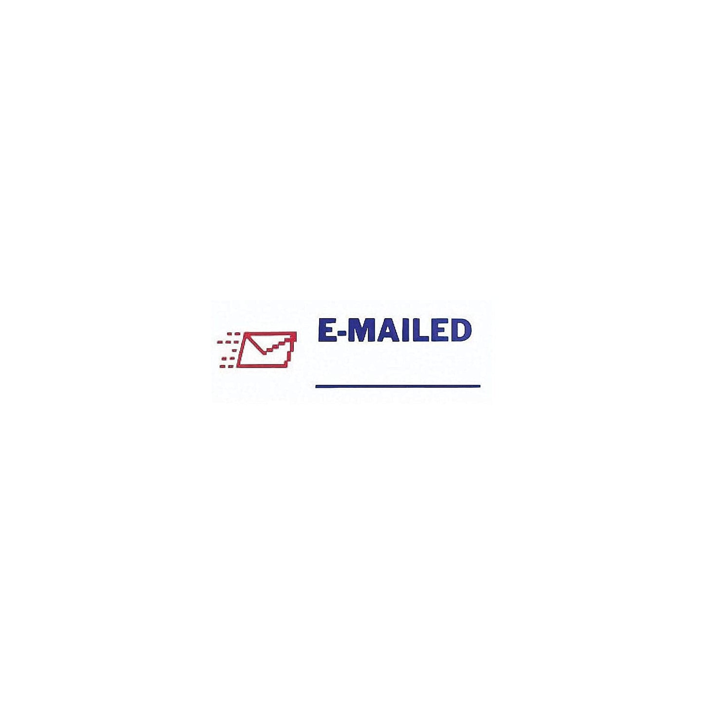 ACCUSTAMP2 035541 Pre-Inked Shutter Stamp, Red/Blue, EMAILED, 1 5/8 x 1/2