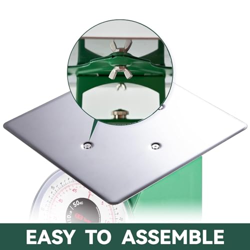 Tada 110-LBS Heavy Duty Portion-Control Mechanical Kitchen and Food Scale Industrial Dial Scale with Stainless Steel Platform