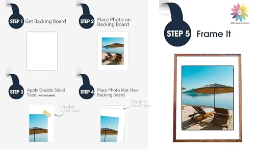 Mat Board Center, 10 Pack 8x8 White Backing Boards, Cardboard for Arts, Prints, Frames, Photos and More - size: 8x8