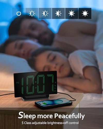 GOLOZA Digital Alarm Clock for Bedrooms, Digital Clock for Kids