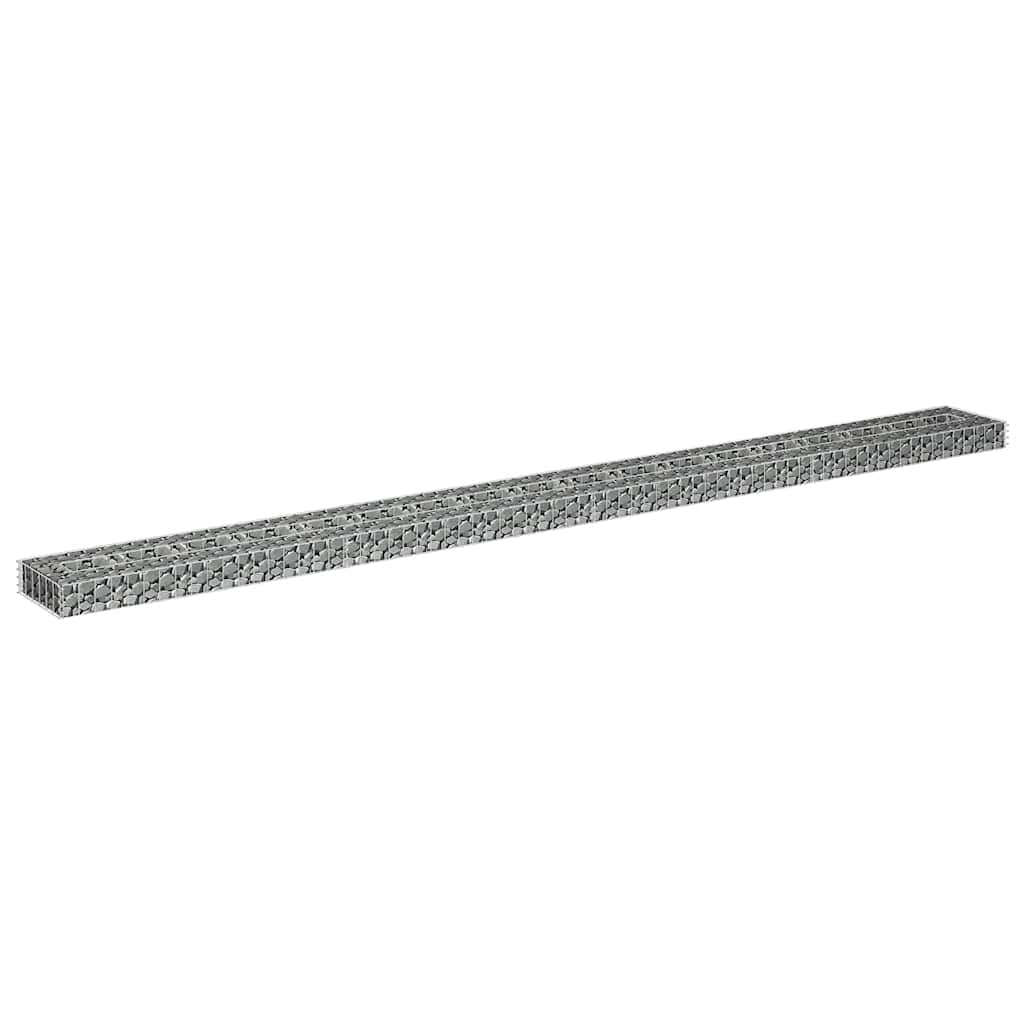Gabion Raised Bed Silver Galvanized Steel Large Durable, Gardening, Pots & Planters, 145640